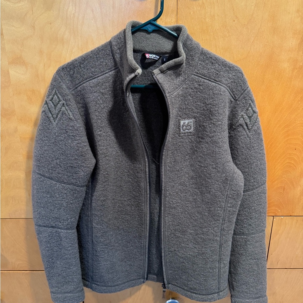 66 north wool jacket with fleece detailing